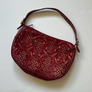 Isabella Fiore Red and Gold Shoulder Bag
